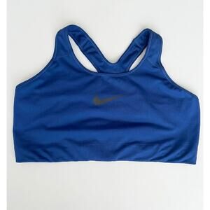 Nike Plus Size Royal Blue Swoosh Medium Support Racerback Sports Bra Size 2X